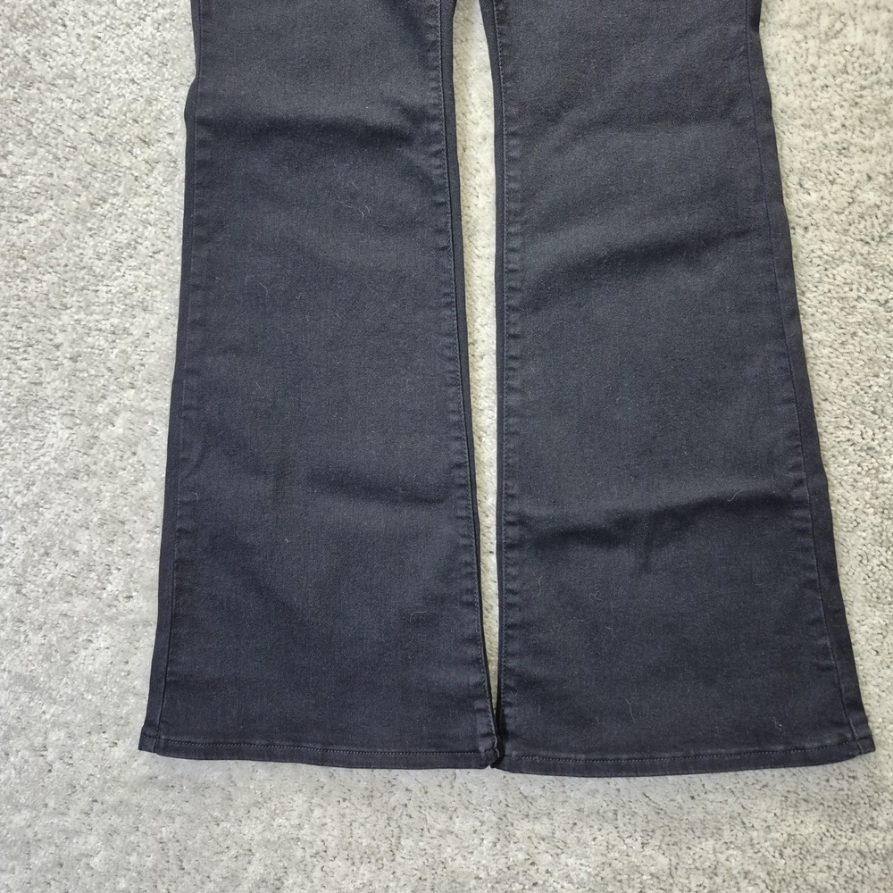 Levis Jeans 726 High Rise Flare Womens 29/30 Black Slim Stretch Disco 70s Retro - Picture 11 of 14